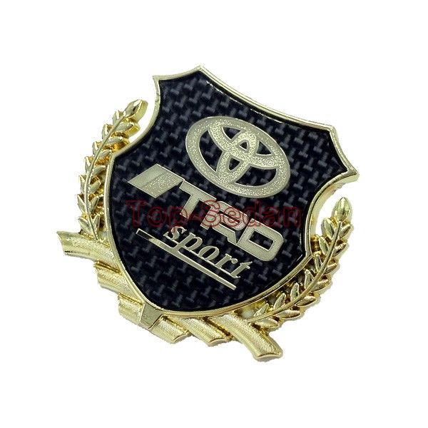   Fiber Badge Emblem Sticker 3D for TRD Motor Sport Camry Carola