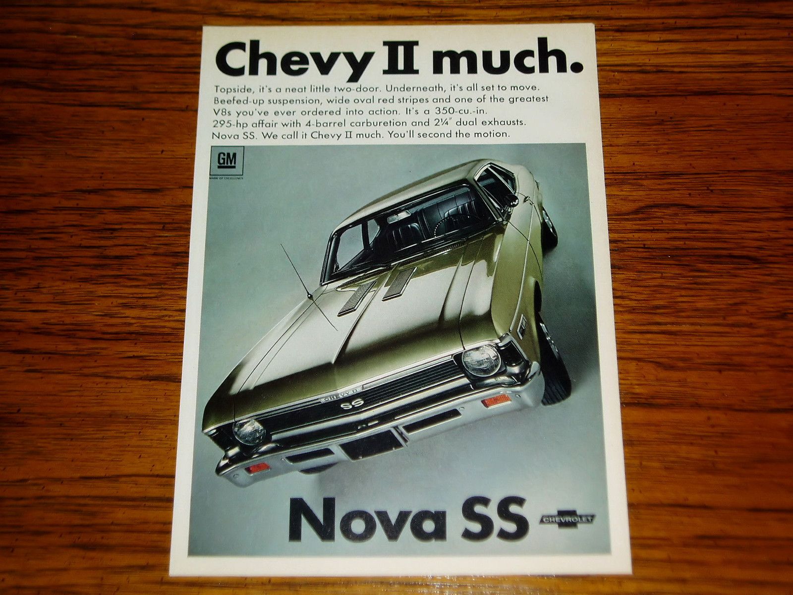1968 Chevy Nova SS350 SS Print Ad Poster Sign 396 1969 1970 1971 1972 