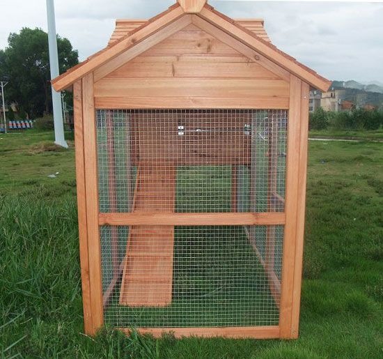Pawhut Deluxe wood poultry Chicken Coop Hen House Rabbit Hutch