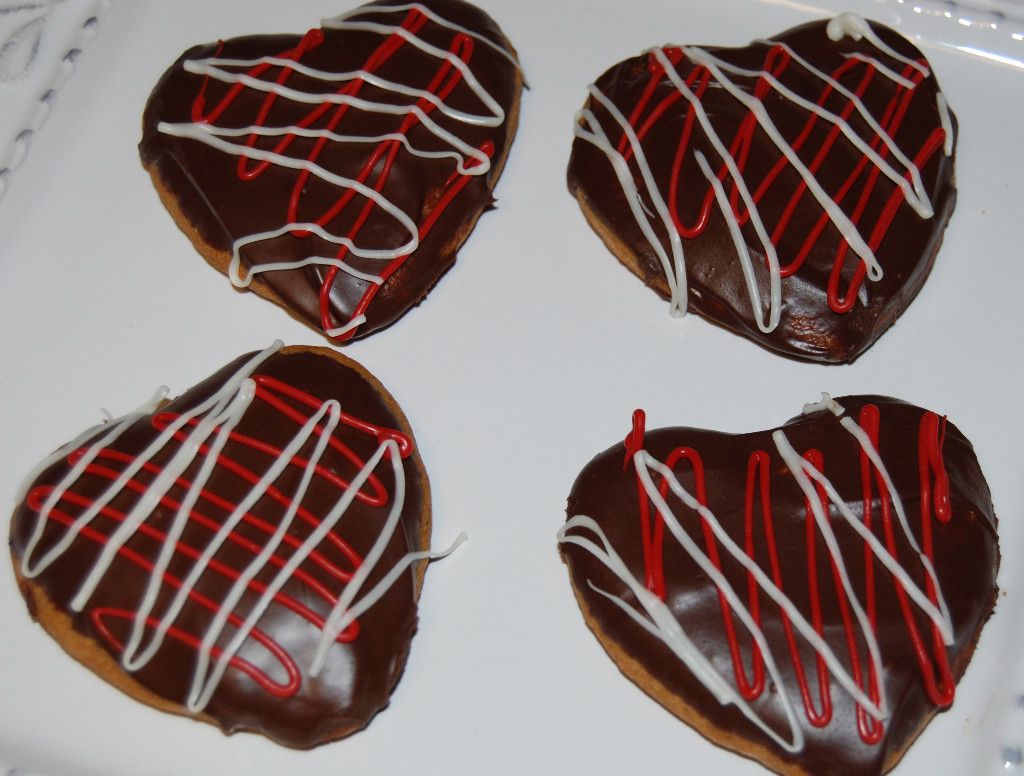 12 Homemade Honey Cookies Chocolate Covered Gift Valentine