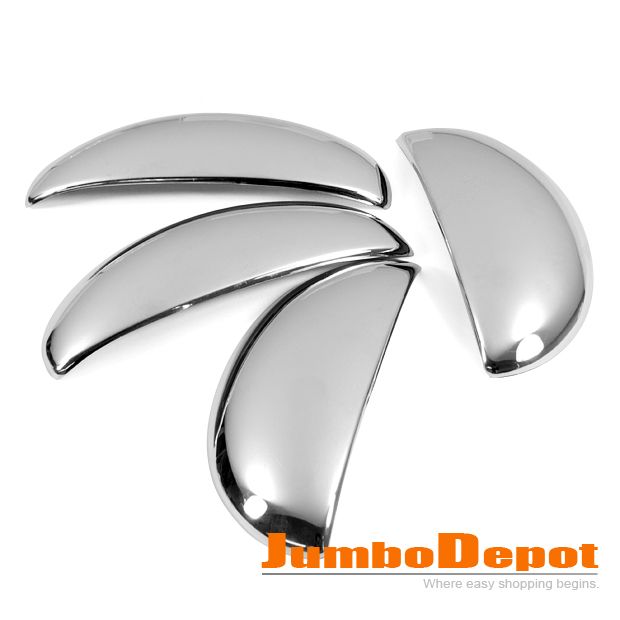 CHROME SIDE DOOR HANDLE COVERS BOWL CUP BAR TRIMS FOR PEUGEOT 206