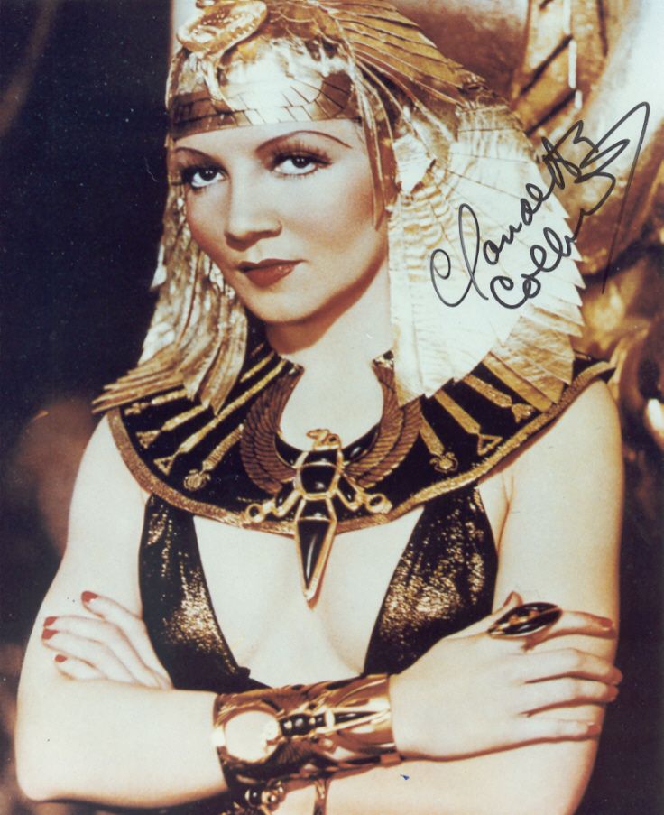 Claudette Colbert as Cleopatra Sexy Color Autographed