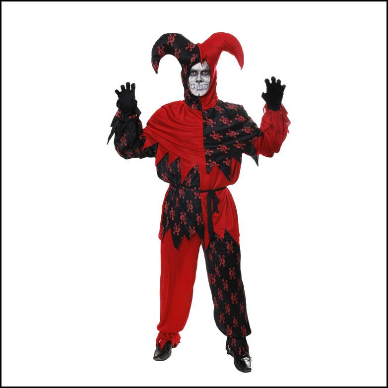 Jester Evil Clown Circus Horror Joker Unisex Fancy Dress Halloween