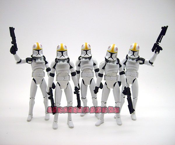 5X Pcs Star Wars Clone Wars Clone Trooper Pilot 3 75 Figure