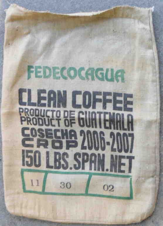 Coffee Bean Bag Sack Guatemala Burlap Jute Theme Retaurant Wall Art