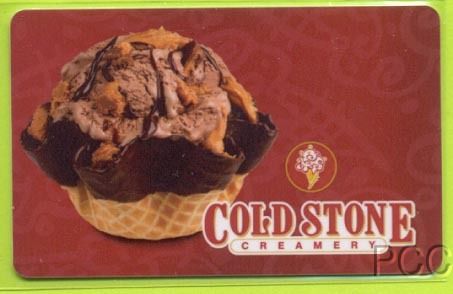 free cold stone creamery ice cream sundae 2009 gift card