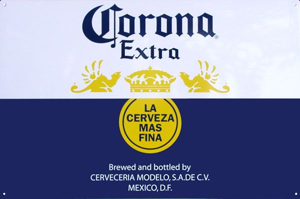 Corona Extra Beer Bottle Label Sports Bar Beer Pub Ballpark Concession