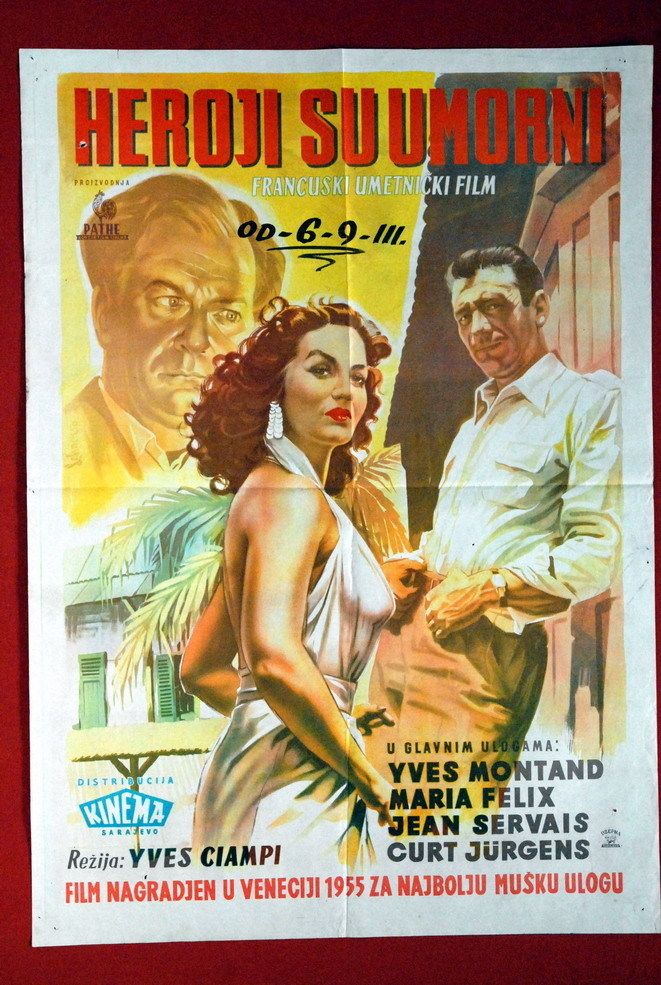  Yves Montand Maria Felix 1955 Curd Jurgens Uniq Yu Movie Poster