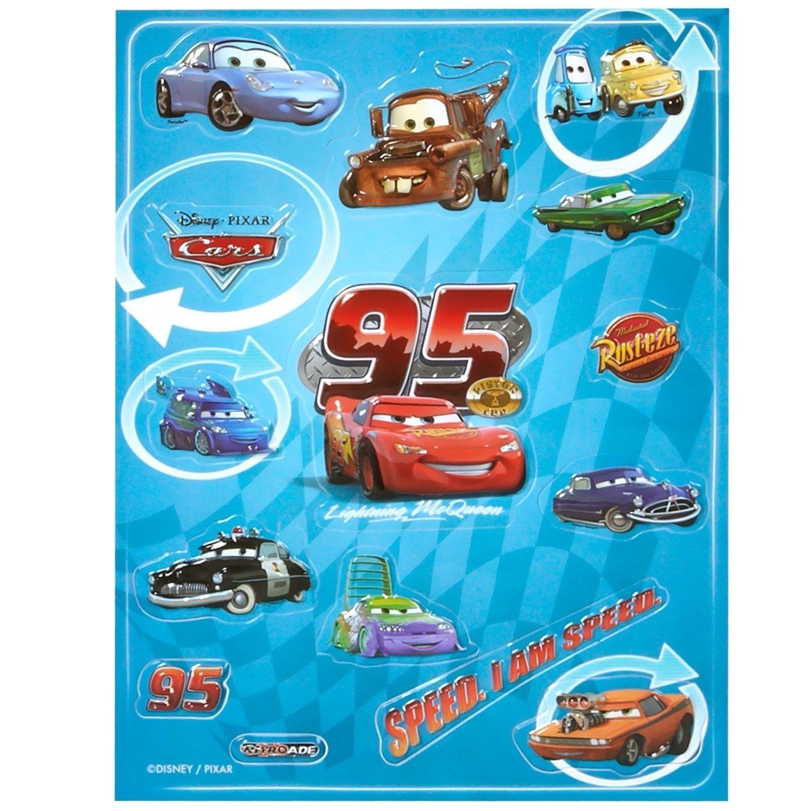 15 Disney Cars Lightning McQueen Mater Decorative 3D Wall Party Raised