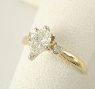 2500 Gorgeous .41ct VVS2 Pear Cut Diamond Engagement Ring 14k Yellow