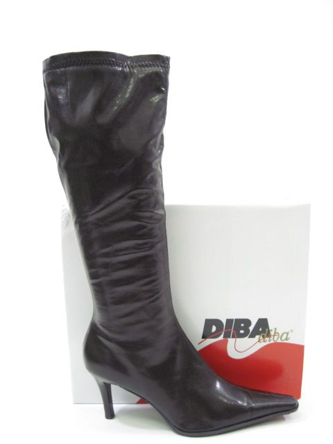 Diba Diba Brown Leather Knee High Boots Size 9 in Box
