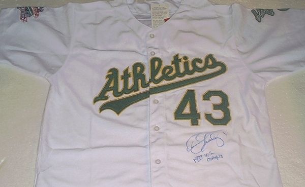 Dennis Eckersley Signed Oakland Athletics 1989 World Series Jersey
