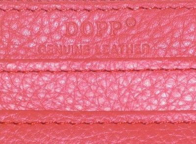 dopp roma red leather large id coin card case purse