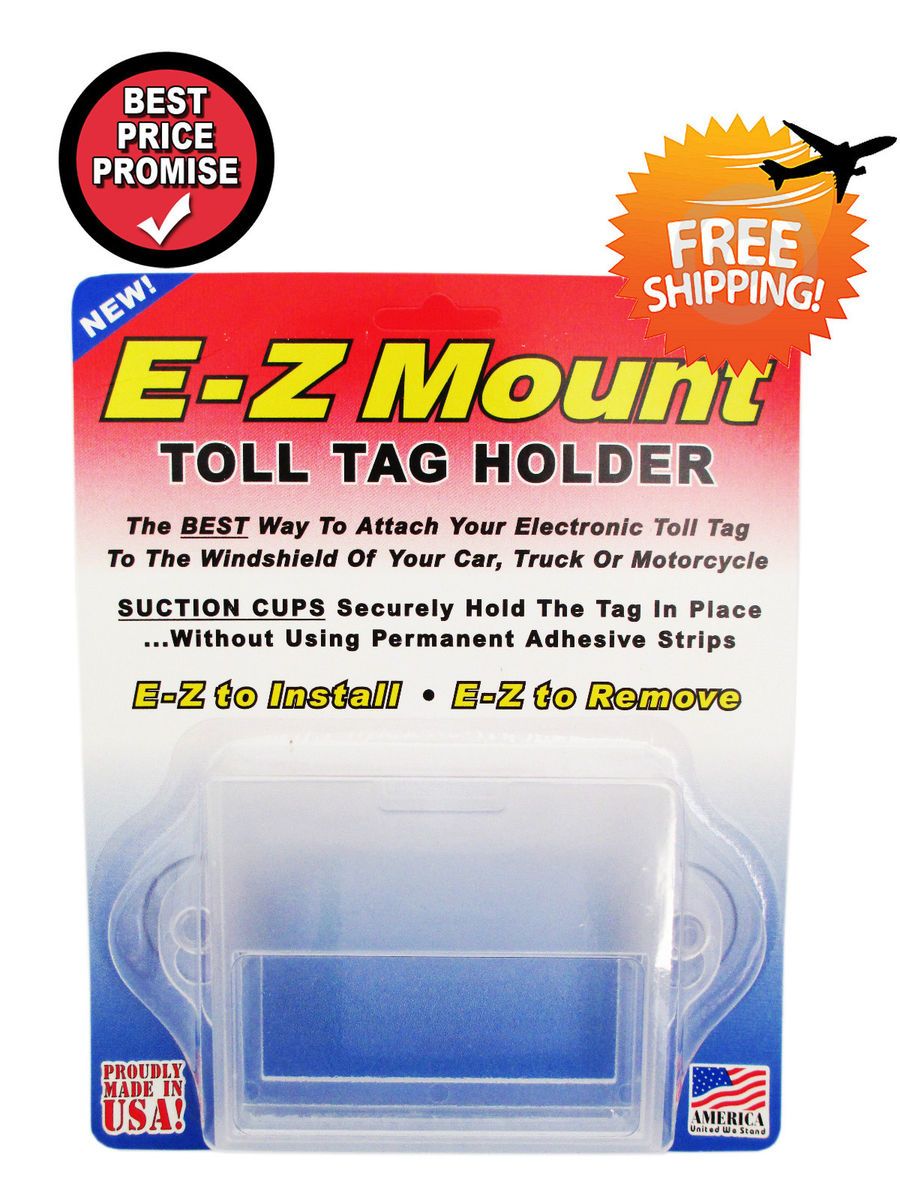 EZ Pass Toll Tag Holder Clear E Z Mount Free SHIP Out