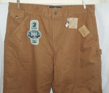 Mens Elkmont Thermal Lined Canvas Hunting Fishing Pants Carpenter