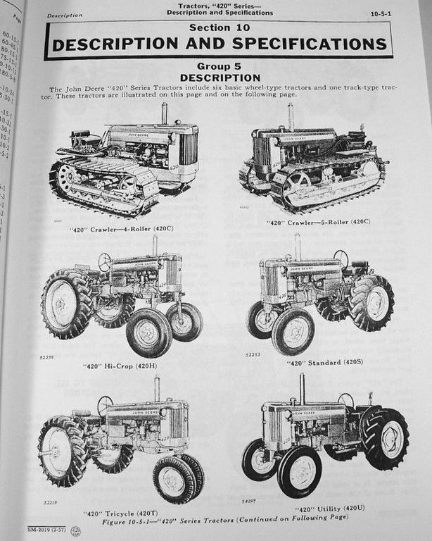 John Deere 420 420C Crawler Tractor Service Manual Repair Shop