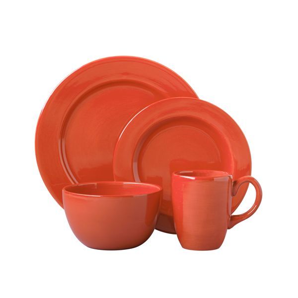 Pfaltzgraff Everyday Artisan Red Dinnerware Set 16 PC