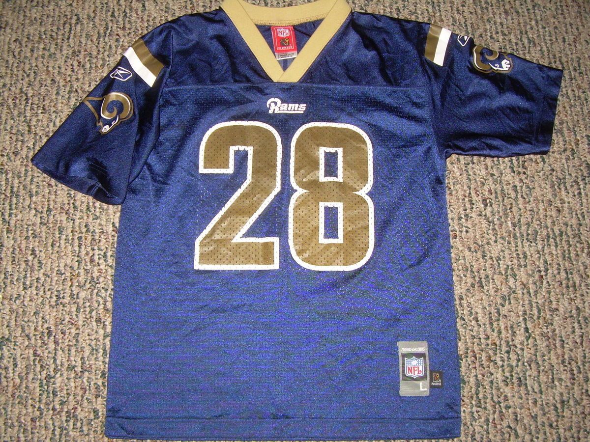 Marshall Faulk # 28 St Louis Rams Youth Football Jersey Large