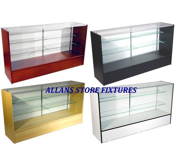 FOOT GLASS DISPLAY CASE FULL VISION SHOWCASE BRAND NEW WILL SHIP