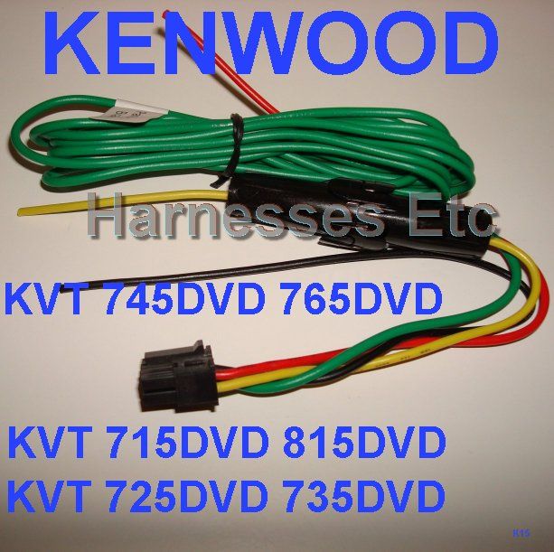 KENWOOD 8 PIN Power Harness KVT-715DVD KVT-815DVD 725DVD 735DVD 745DVD 765DVD 