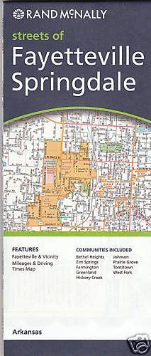 New Rand McNally Street Map Fayetteville Springdale AR