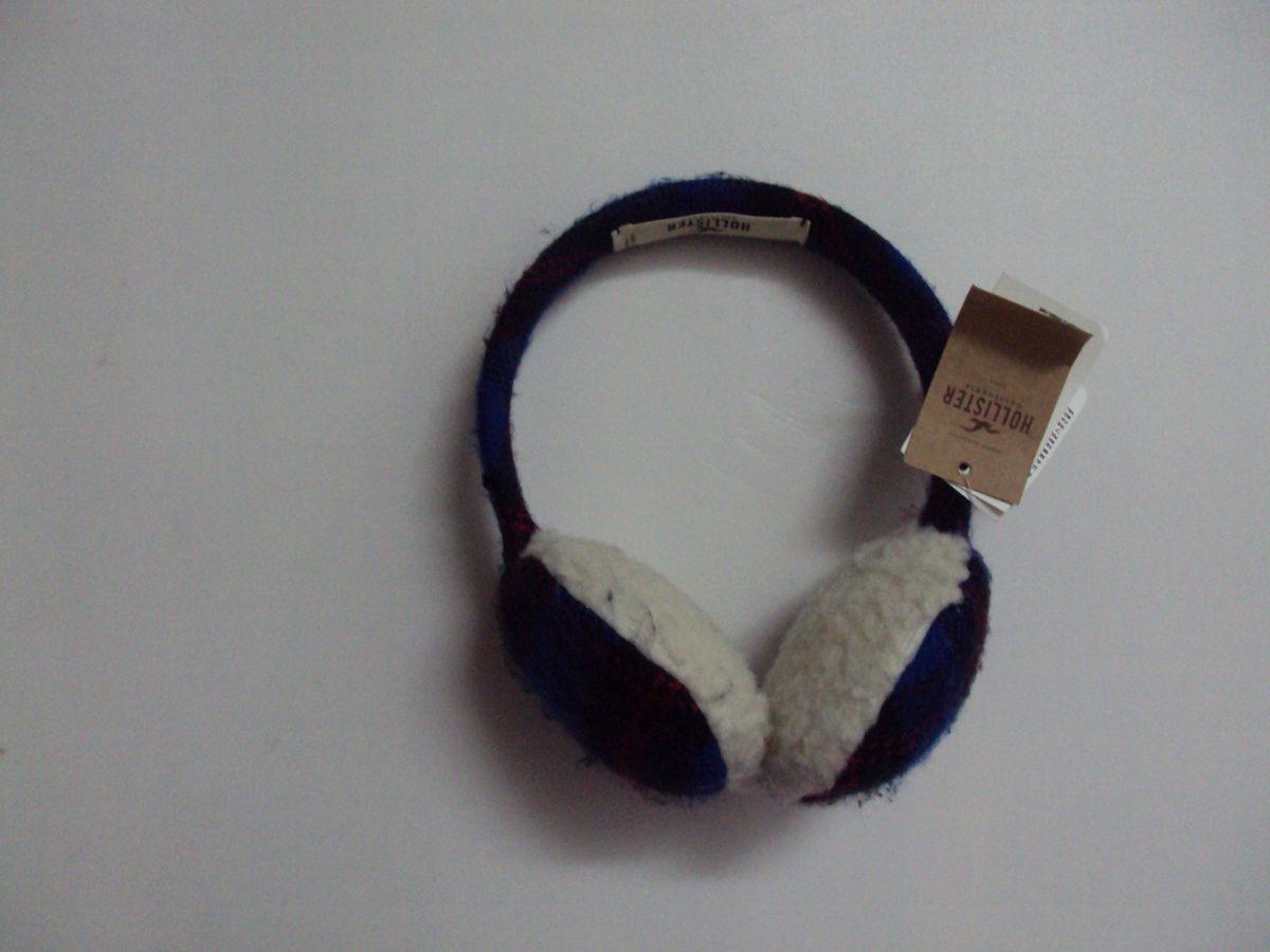  Womens Comfy Earmuffs Navy Blue & Faur Fur One Size New with Tags
