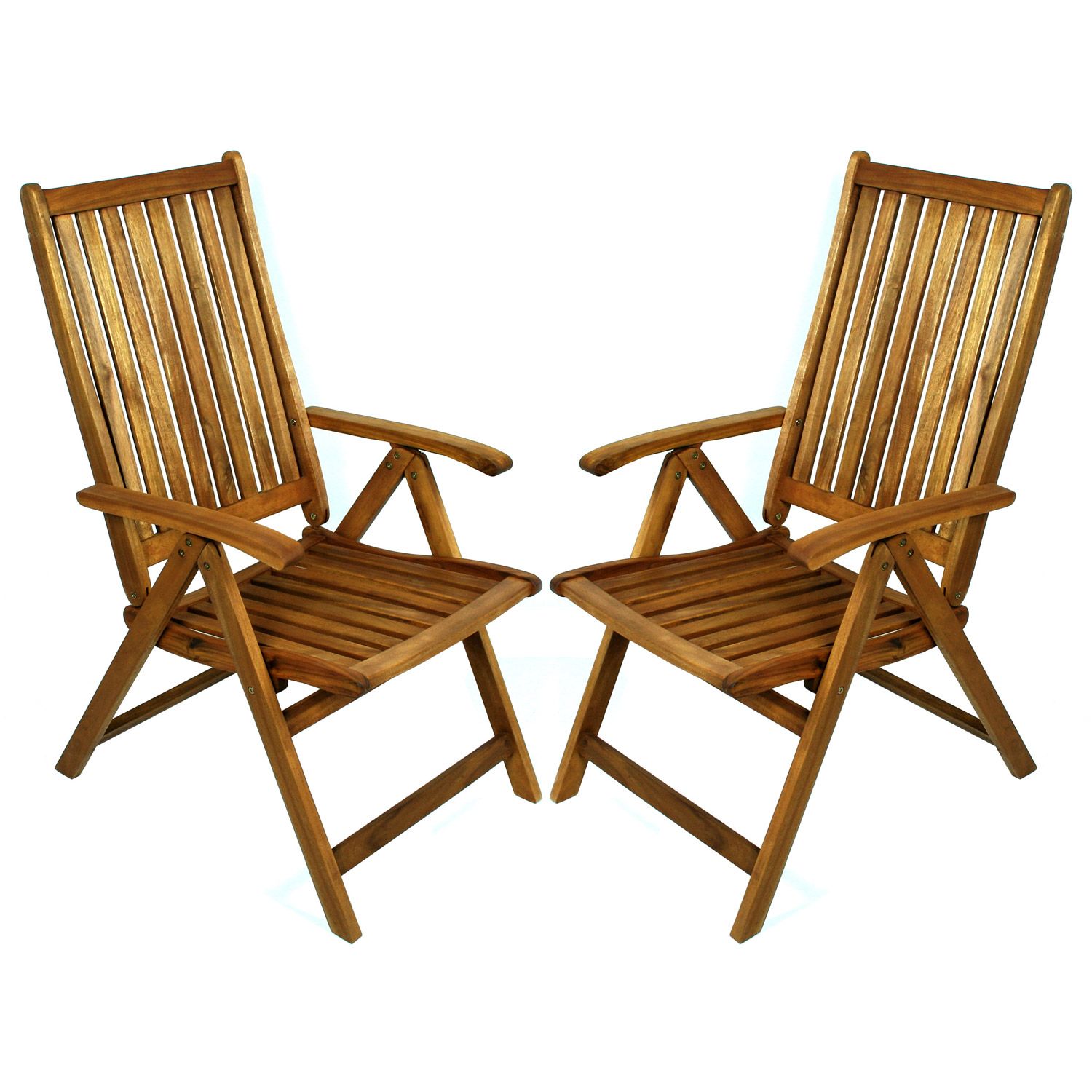  Cottage Gardens Acacia 5 Position Folding Patio Chair 2 Pack