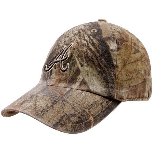 47 Brand Atlanta Braves Real Tree Camo Franchise Fitted Hat