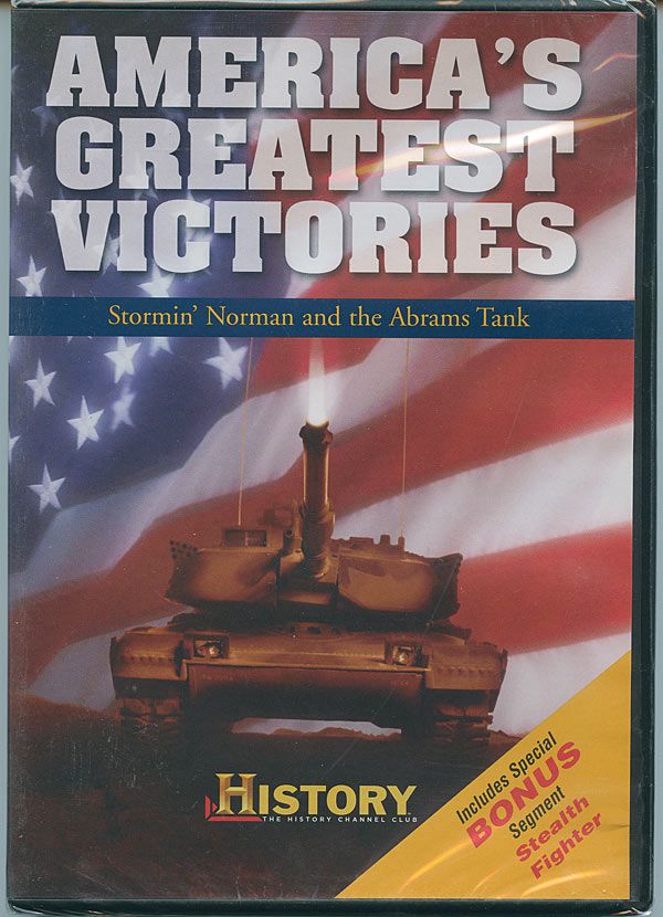 Americas Greatest Victories DVD Stormin Norman and Abrams Tank Free