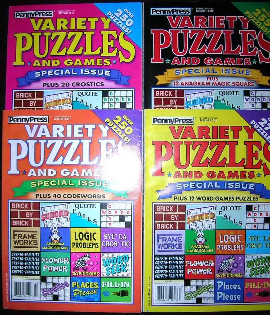 VARIETY PUZZLES and GAMES Logic Fill In Word Seek PENNY PRESS 2011