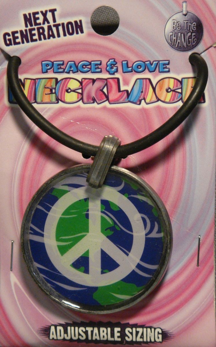 Next Generation Peace Love White Peace Symbol Design Adjustable
