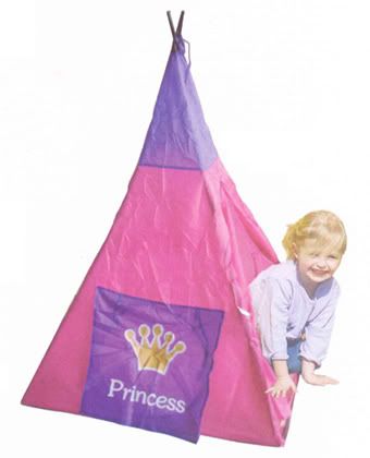 Princess Teepee Kids Indian Tripod Girls Pink Play Tent