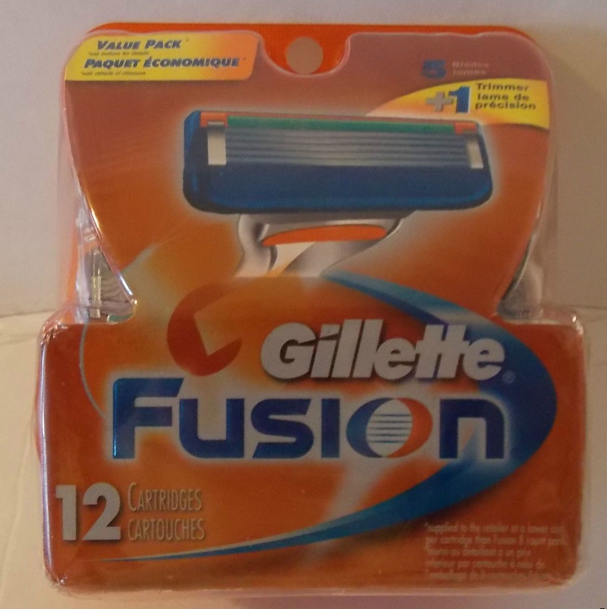 GILLETTE FUSION RAZOR BLADES 2 PACKAGES OF 12 CARTRIDGES BRAND NEW