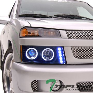  Rims Projector Head Lights Lamp 04 12 Chevy Colorado GMC Canyon