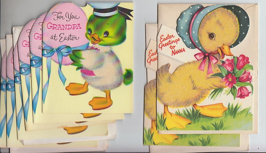 39 Vintage Valentine Easter Greeting Cards Unused with Envelopes for