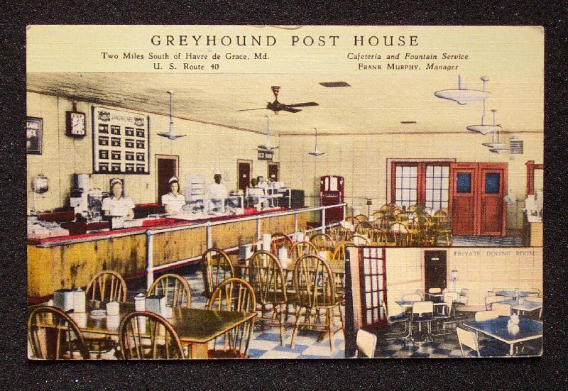 Great 1940s Greyhound Bus Cafeteria Havre de Grace MD