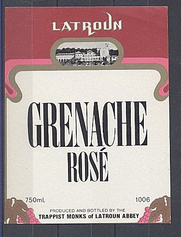 Israel Latroun Grenache Rose Wine Label Very Fine