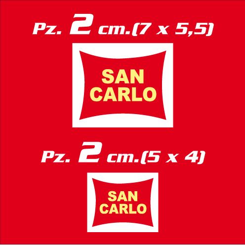 Kit 4 Adesivi Tuning San Carlo Logo A Colori Moto Casco
