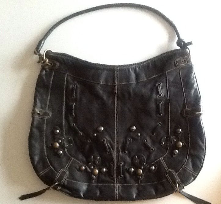 Vintage Hayden Harnett Leather Hobo Bag