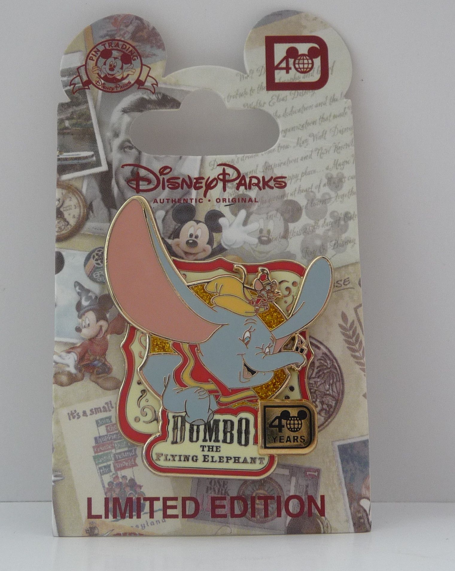 Disney World 40th Anniversary Dumbo The Flying Elephant Le Pin