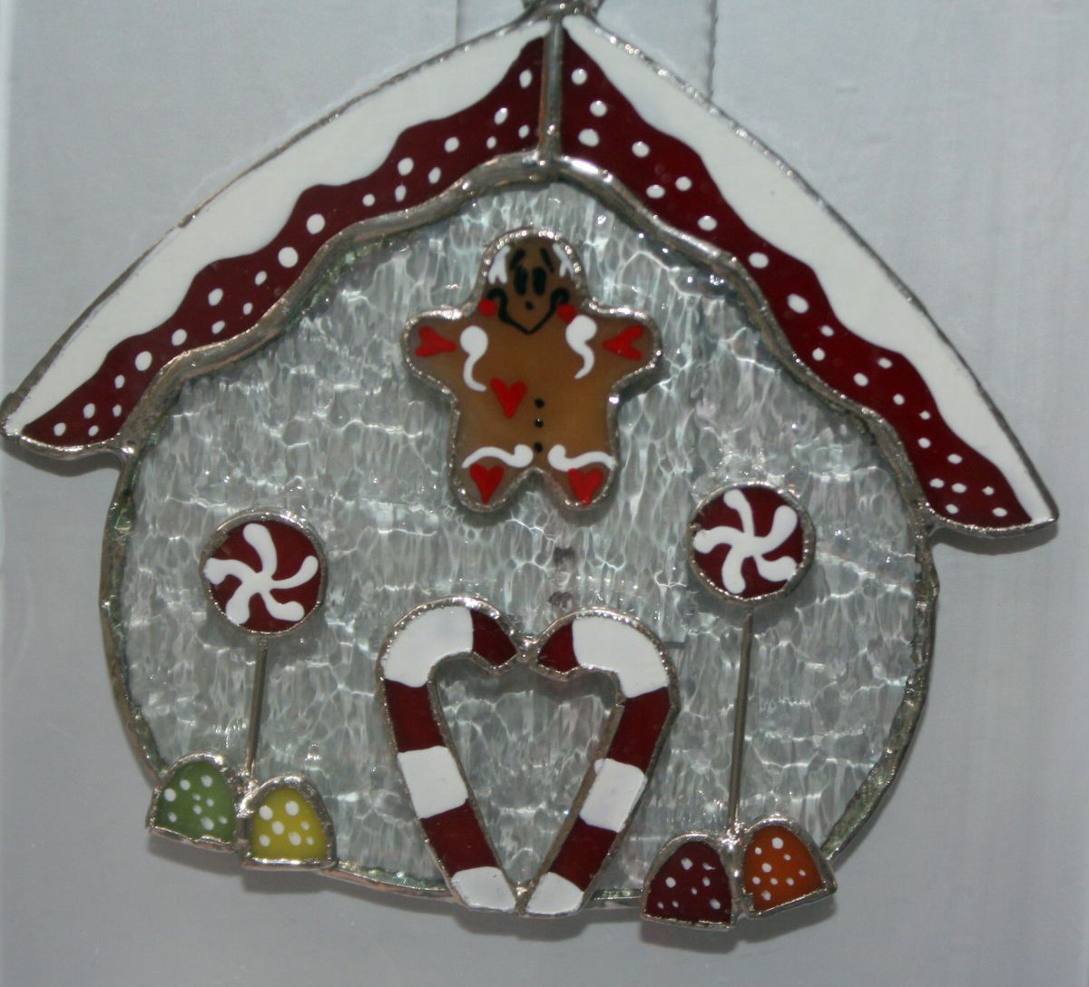  Stained Glass Gingerbread Night Light Cover Christmas Holiday