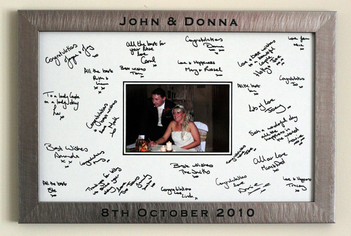  Personalised Framed Wedding Signature Signing Board Guest Book