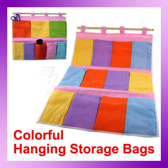 New Home Organization Holder Wall Cloth Hanging Storage Bags Case 12