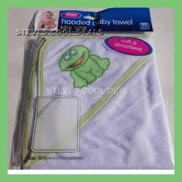 Baby Towel Hooded Bath Time Soft Pink Blue Green Yellow