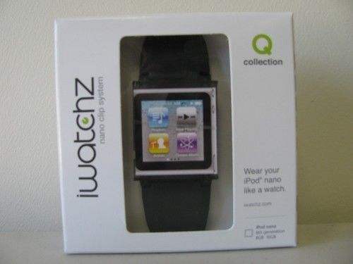 iWatchz Q Wrist Watch Case for iPod Nano 6g Black Brand New