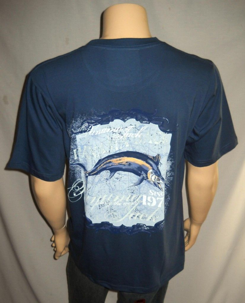 Panama Jack Blue Fishing Marlin Cotton T Shirt