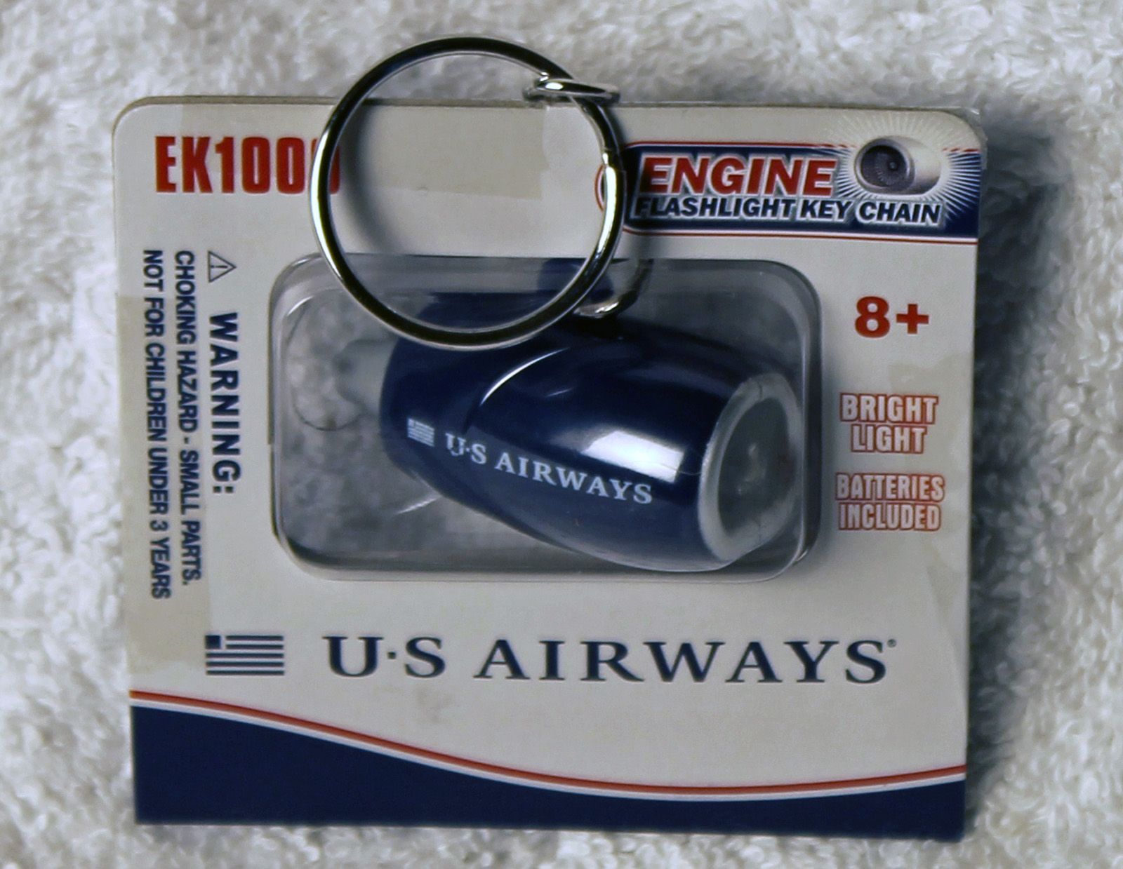 Collectible Jet Engine Flashlight Keychain   US Airways