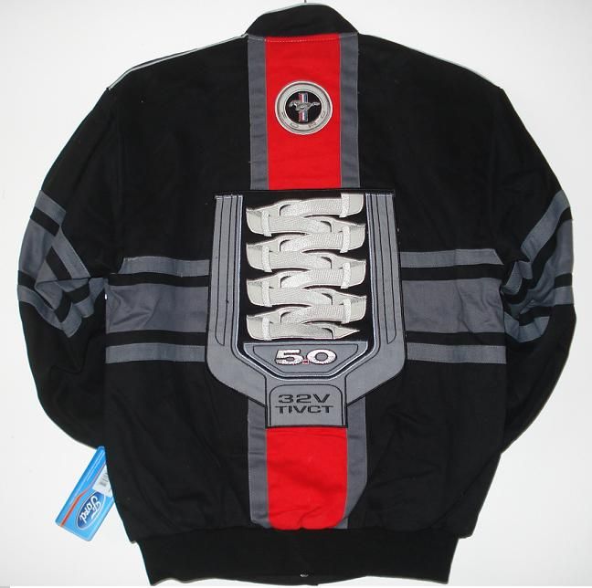 Ford Mustang Racing Engine Cotton Black Jacket XXXL