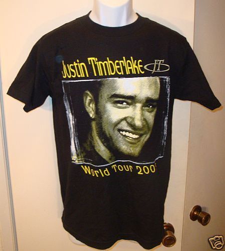 Justin Timberlake World Tour 07 Black Shirt Adult Small