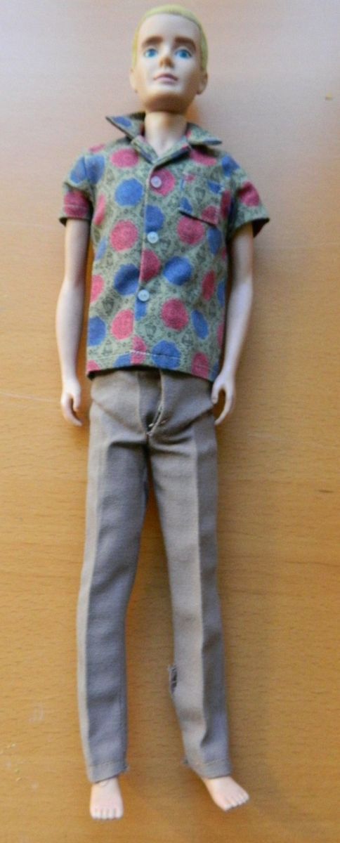 Vintage 1960s Ken Doll Rally Day Shirt Brown Pants Clothes Barbie